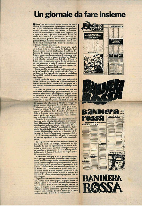 Bandiera rossa. Quotidiano comunista [inserto]