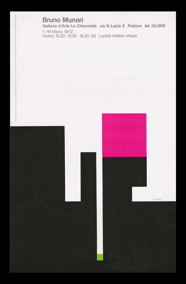 Bruno Munari [poster originale firmato dall’artista]