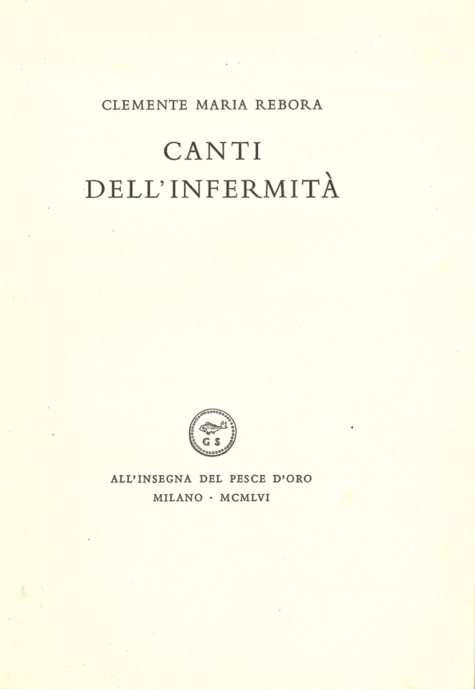 Canti dell'infermità.