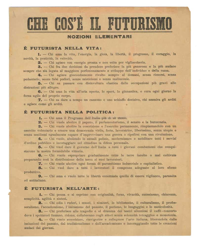 Che cos’è il futurismo. Nozioni elementari [SECONDA TIRATURA]