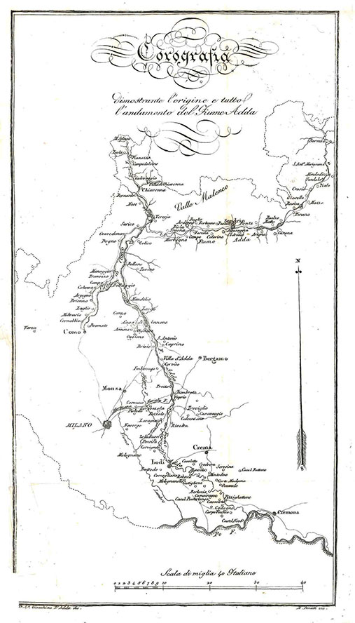 Corografia dimostrante l’origine e tutto l’andamento del fiume Adda
