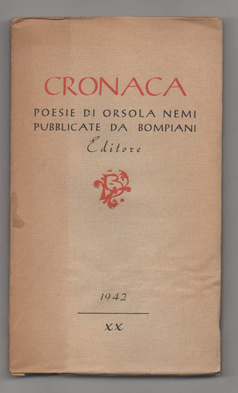 Cronaca. Poesie di Orsola Nemi