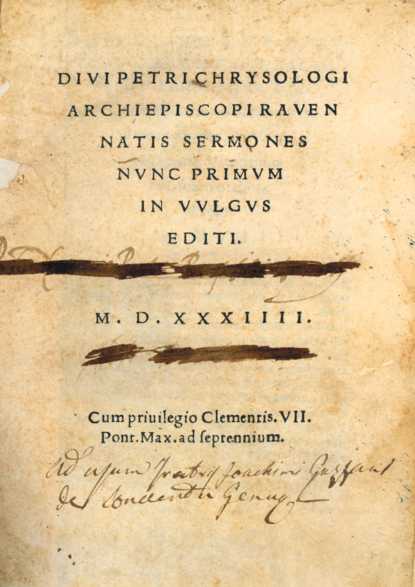 Divi Petri Chrysologi, archiepiscopi ravennatis, sermones nunc primum in vulgus …