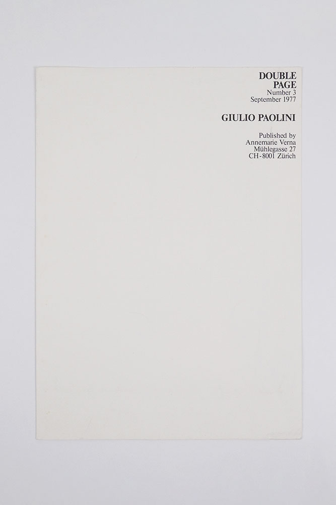 Double Page (Number 3 - September 1977)