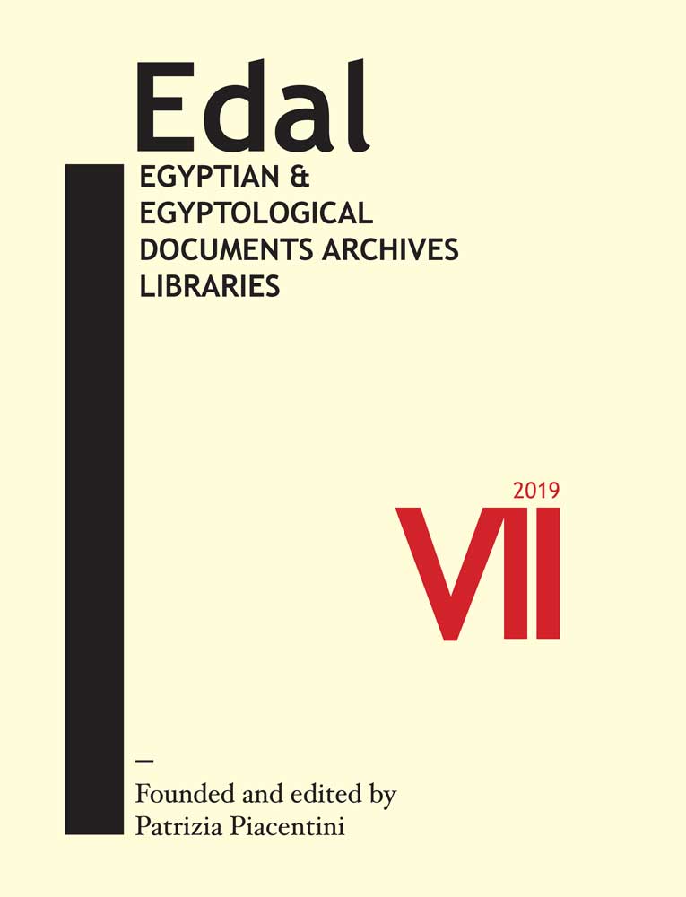 EDAL: Egyptian & Egyptological Documents Archives Libraries - N. 7