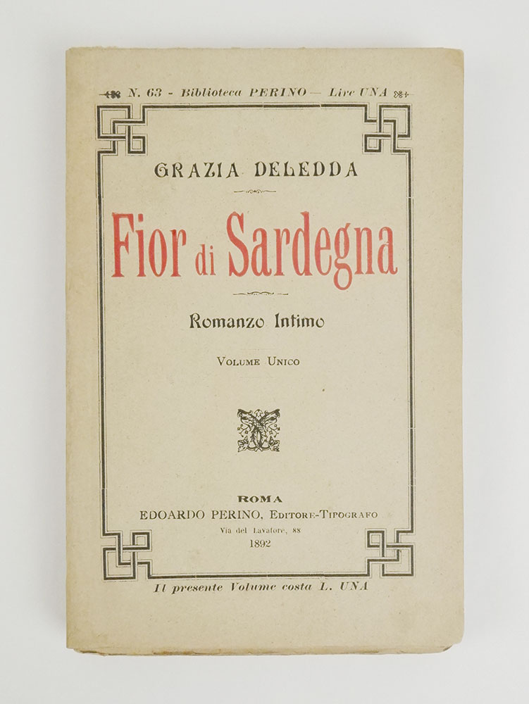 Fior di Sardegna [in copertina aggiunto: — Romanzo intimo — …