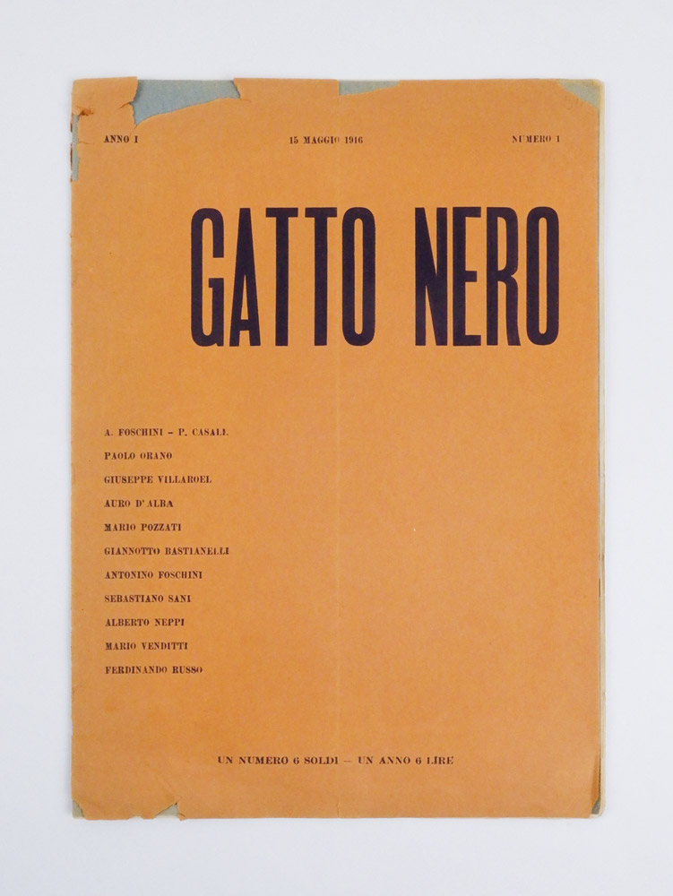 Gatto nero. Bologna — Via de’ Poeti, 4. Anno I …