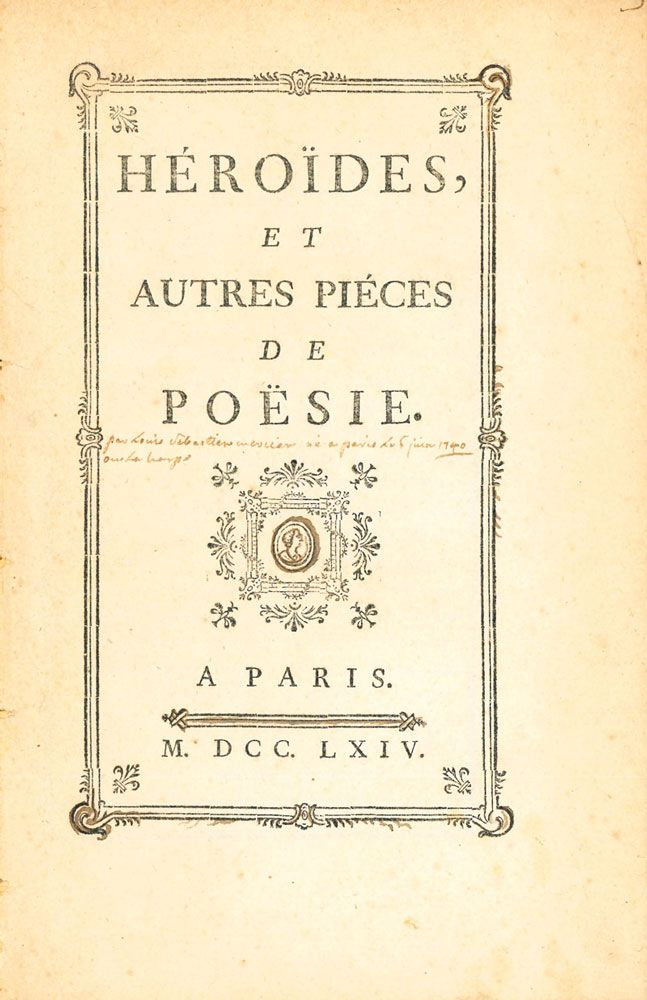 Héroïdes, et autres piéces de poësie