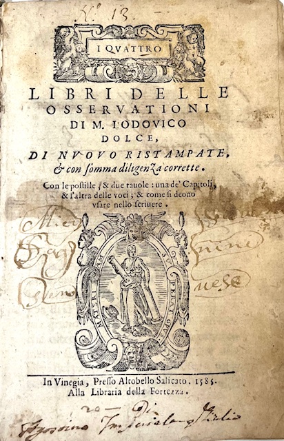 I quattro libri delle osservazioni Di nuovo ristampate, & con …