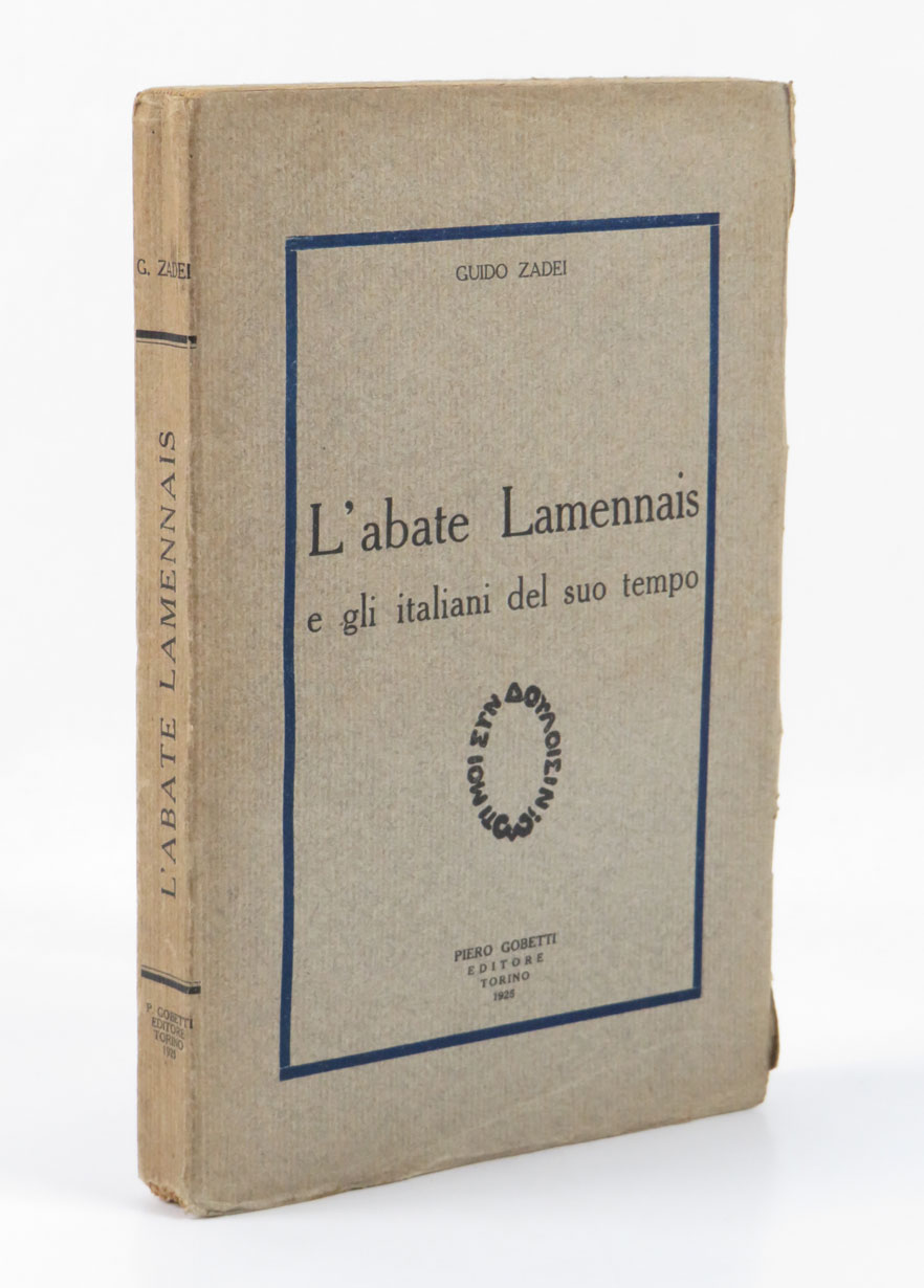 L’Abate Lamennais e gli italiani del suo tempo