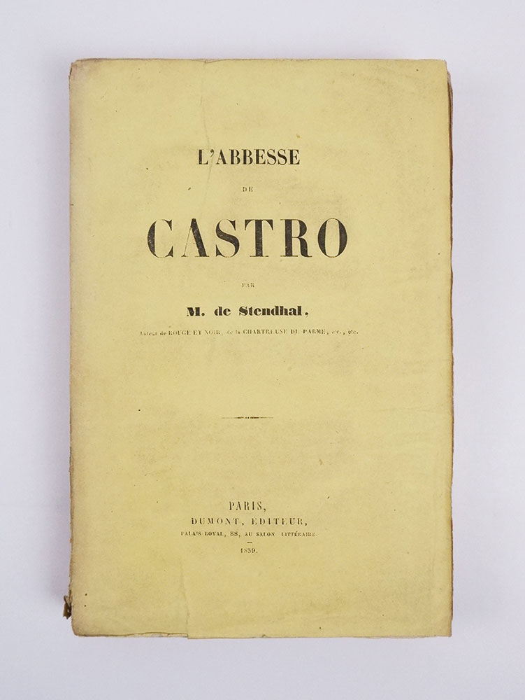 L’Abbesse de Castro par M. de Stendhal, Auteur de Rouge …