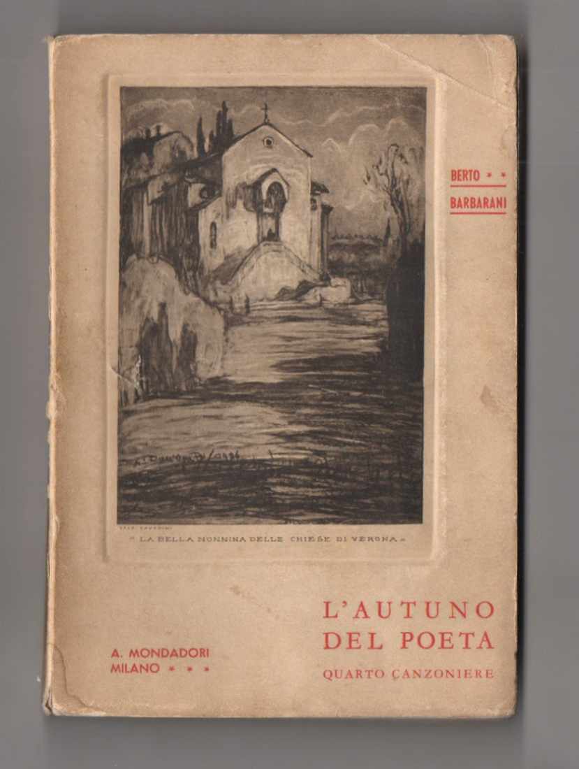 L’autunno del poeta. Quarto canzoniere (1923 - 1936). Copertina e …