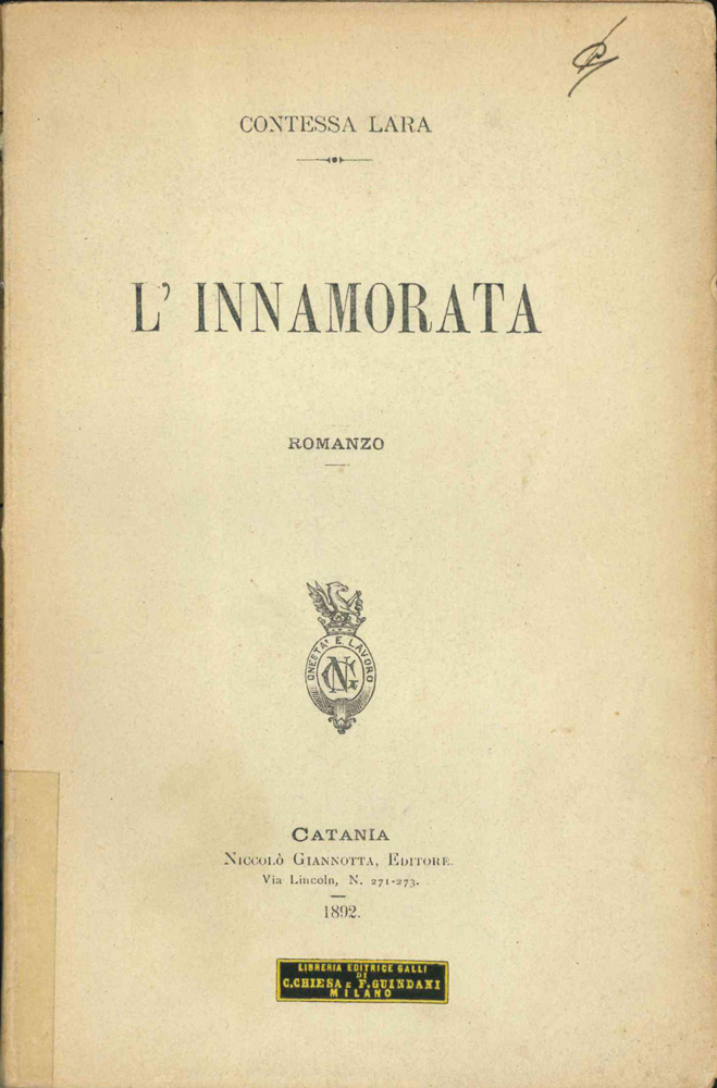 L’innamorata. Romanzo