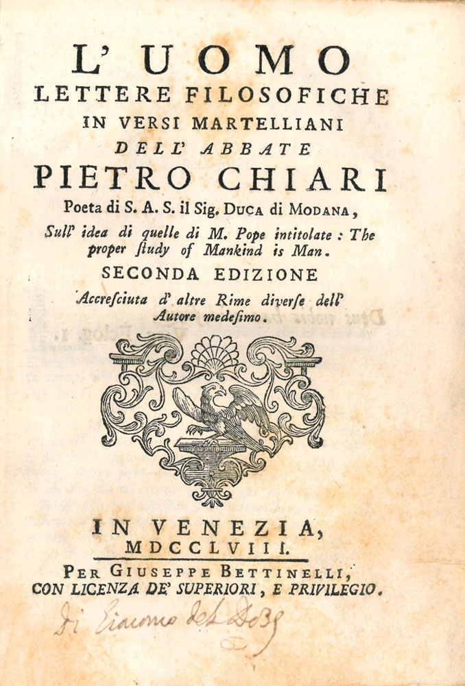 L’uomo. Lettere filosofiche in versi martelliani [.] sull'idea di quelle …