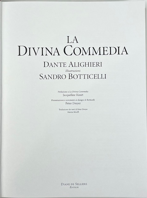 La Divina Commedia [.] Illustrazioni Sandro Botticelli,