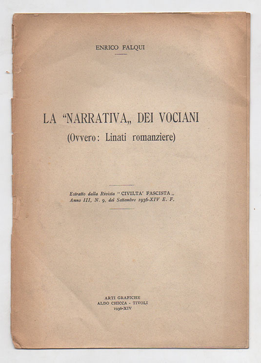 La «narrativa» dei vociani (Ovvero: Linati romanziere)