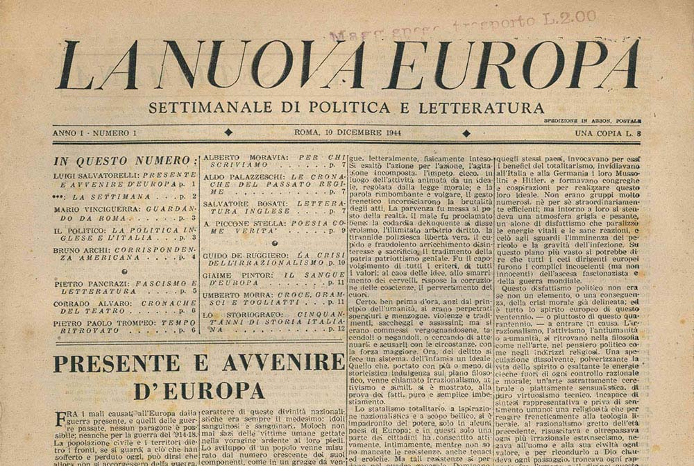 La Nuova Europa. Settimanale di politica e letteratura