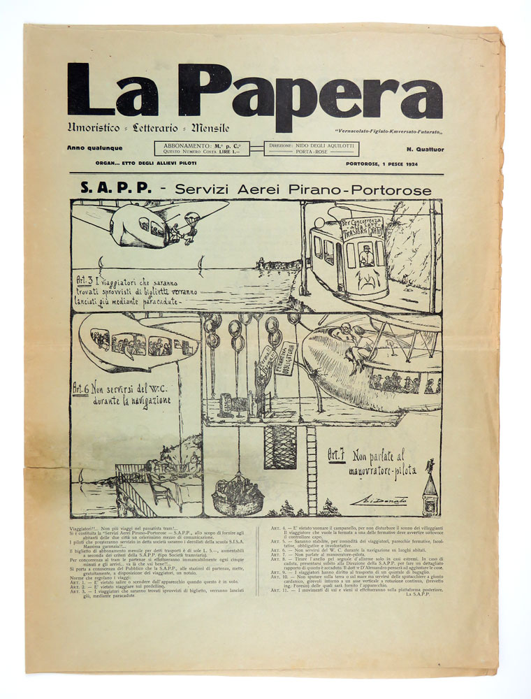 La Papera. Umoristico – Letterario – Mensile. Anno qualunque. N. …