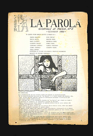 La parola. Giornale di poesia n. 0 [Giornale letterario n. …