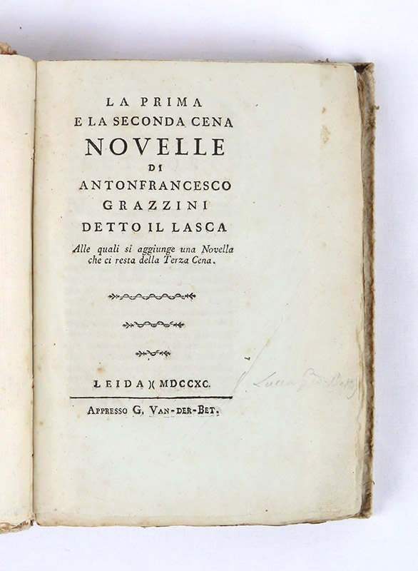 La prima e la seconda cena novelle di Antonfrancesco Grazzini …