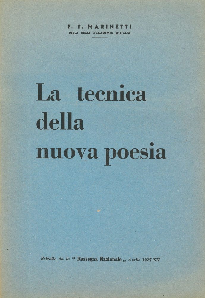 La tecnica della nuova poesia