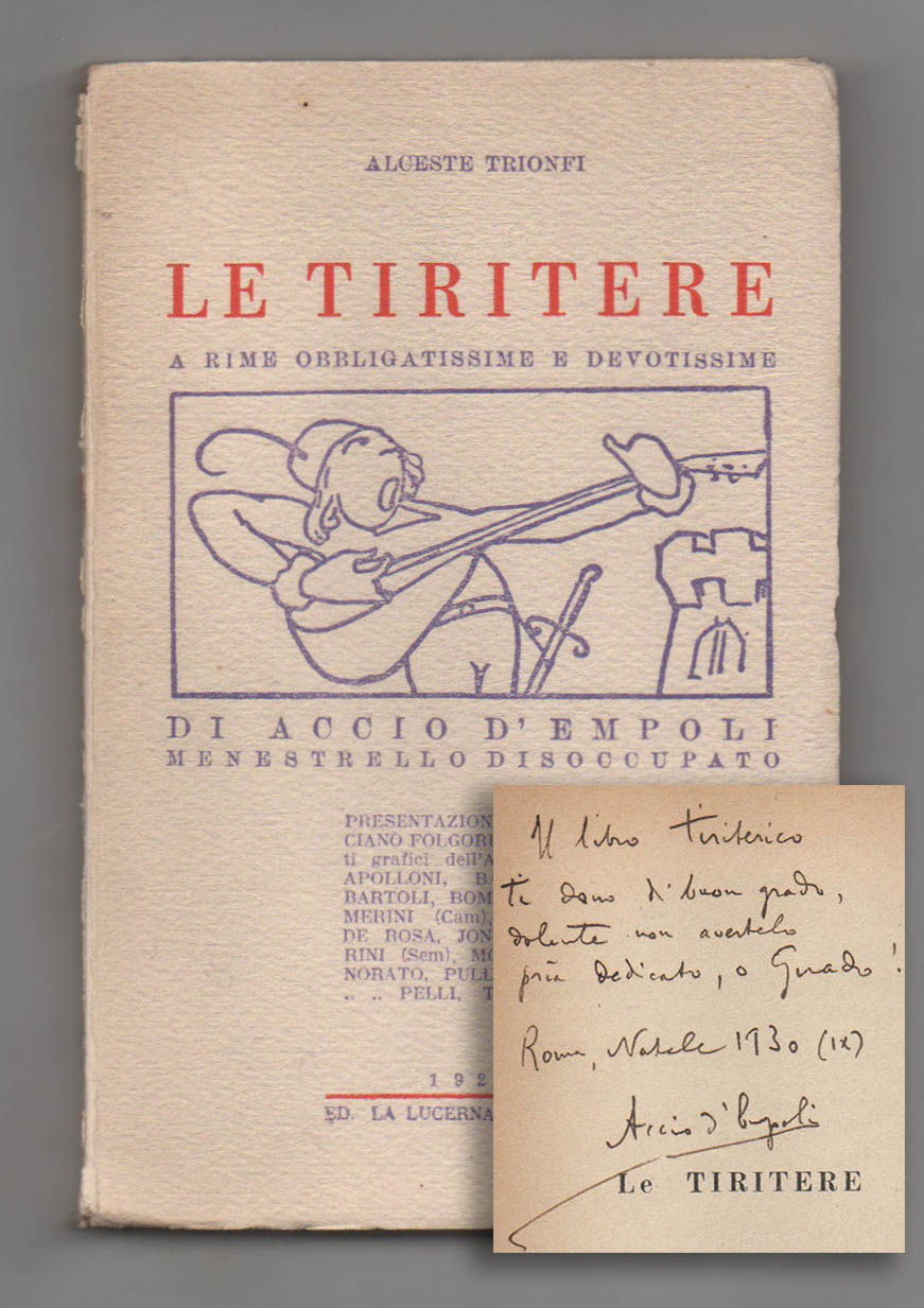 Le tiritere a rime obbligatissime e devotissime di Accio D’Empoli …