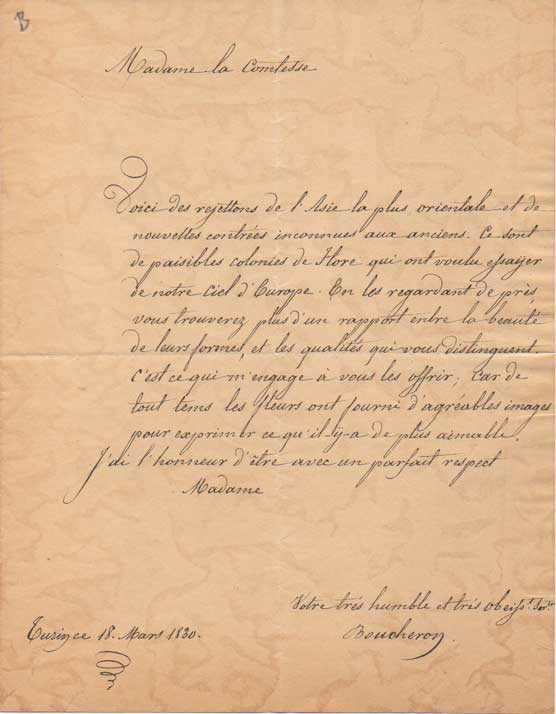 Lettera autografa firmata, datata 18 marzo 1830 - Torino, inviata …