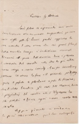 Lettera autografa firmata, datata 26 febbraio 1871 - inviata al …