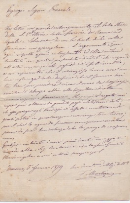 Lettera autografa firmata, datata 5 gennaio 1879 - Torino, inviata …