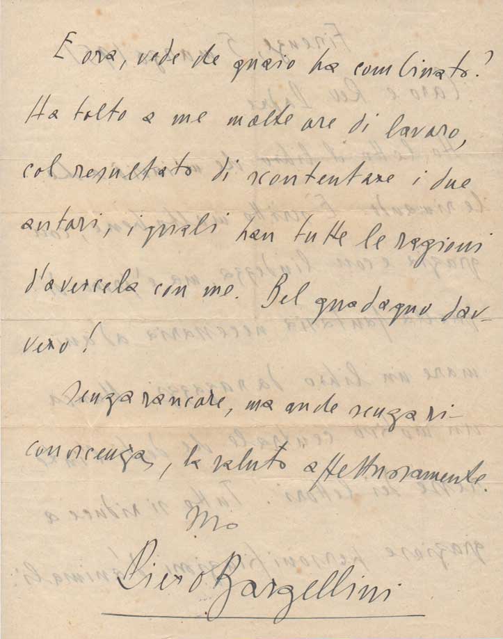 Lettera autografa firmata, datata Firenze 5 marzo 1951, inviata a …