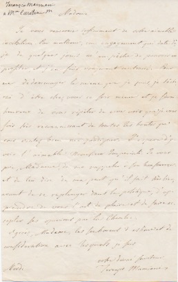 Lettera autografa firmata inviata ad una signora. Non datata.