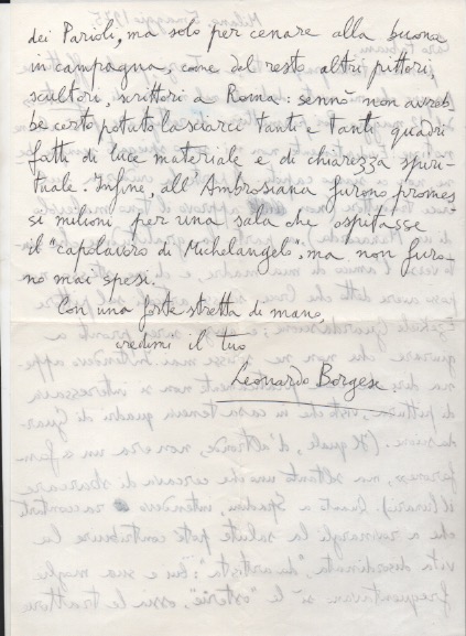 Lettera autografa firmata inviata al poeta e giornalista Enzo Fabiani. …