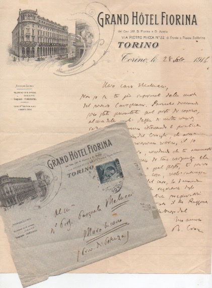 Lettera autografa firmata inviata al professor di Diritto Civile Pasquale …