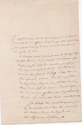 Lettera autografa firmata. Non datata.
