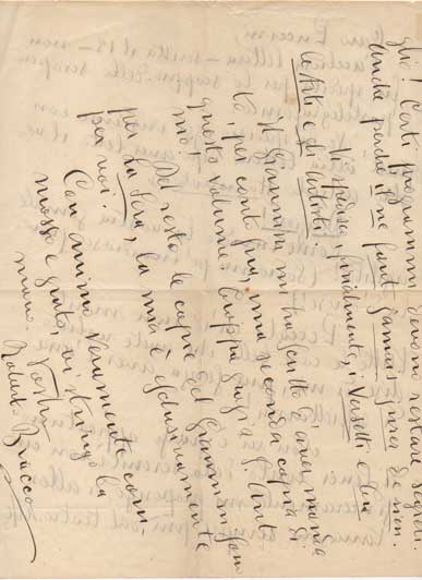 Lettera autografa firmata, non datata [1920 circa], inviata allo scrittore …