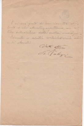 Lettera manoscritta con firma autografa, datata 9 aprile 1897 - …