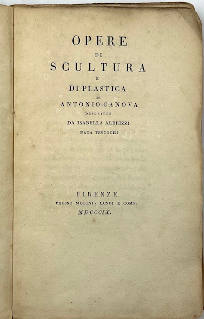 Opere di scultura e di plastica di Antonio Canova
