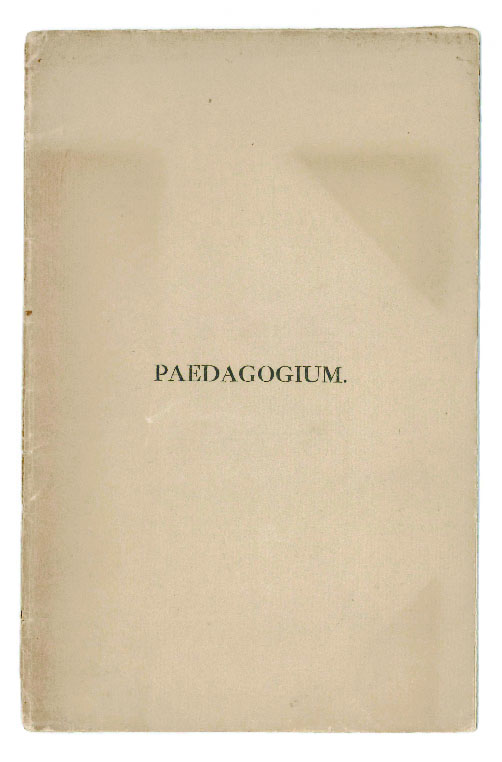 Paedagogium. Carmen Johannis Pascoli ex Castro Sancti Mauri in Certamine …