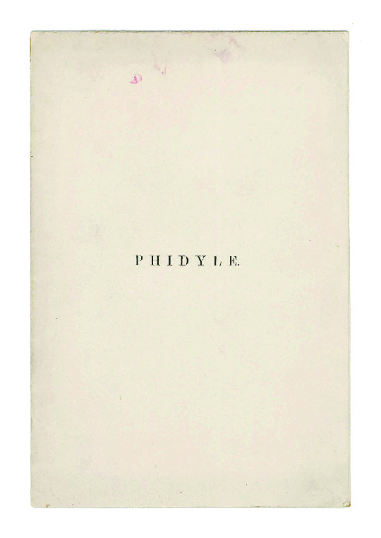 Phidyle. Carmen Johannis Pascoli liburnensis in certamine poetico hoeufftiano praemio …