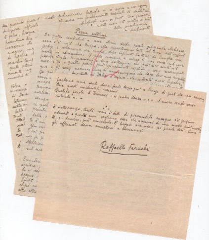 “Poesia ultima”. Testo in prosa autografo firmato. Non datato