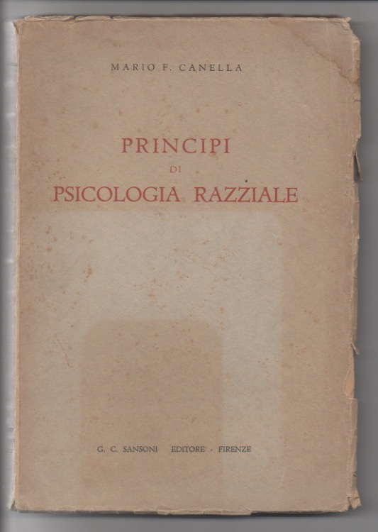 Principi di psicologia razziale.