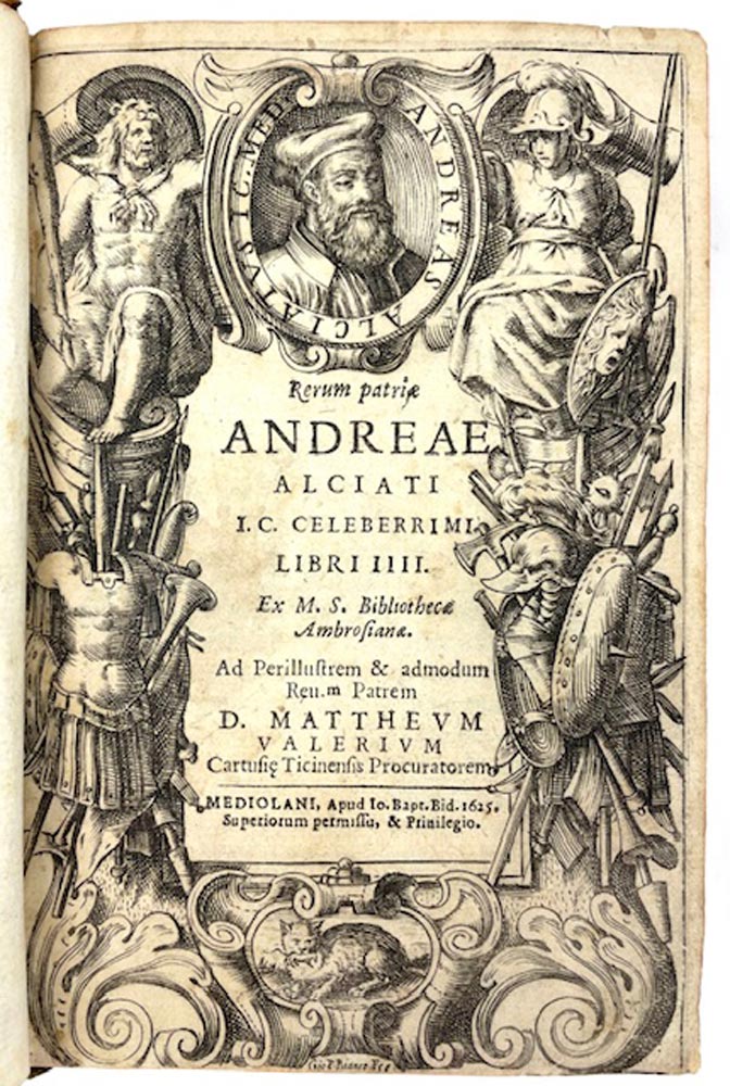 Rerum patriæ Andreae Alciati I.C. celeberrimi. Libri 4. Ex M.S. …