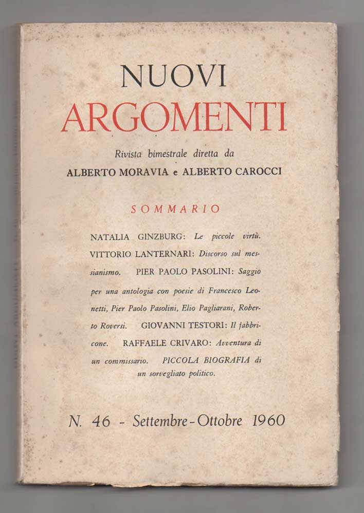 Saggio per una antologia. Con poesie di Francesco Leonetti, Pier …
