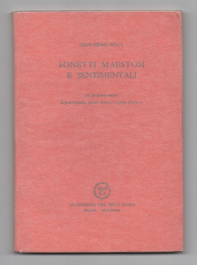 Sonetti maestosi e sentimentali. Con tre lettere inedite di Jean …