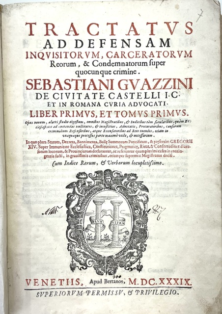 Tractatus ad defensam inquisitorum, carceratorum Reorum, & Condemnatorum super quocunque …
