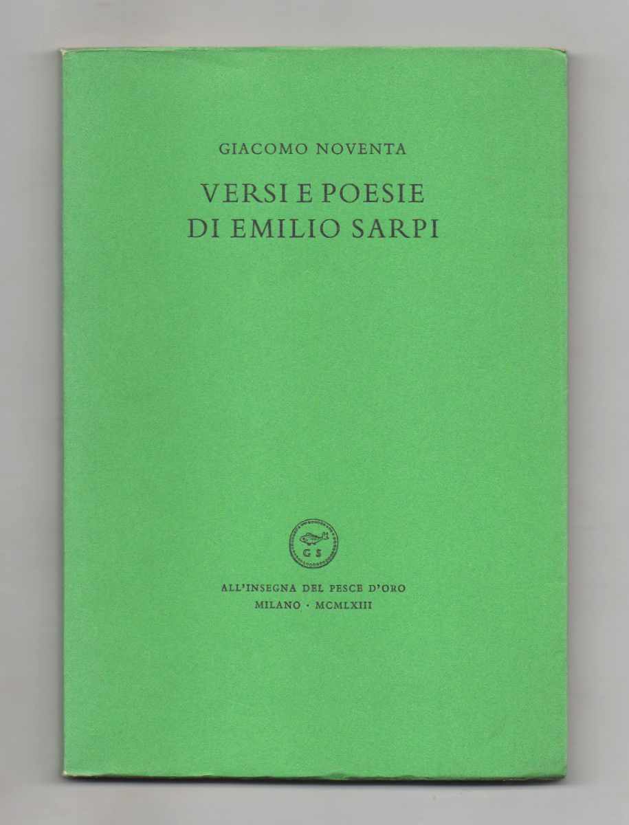 Versi e poesie di Emilio Sarpi [SCHEIWILLER]