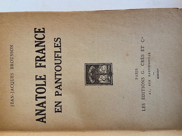 Anatole France en Pantoufles