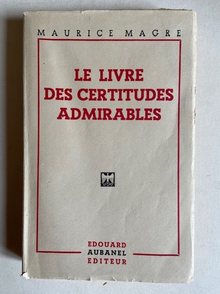 Le Livre des Certitudes Admirables