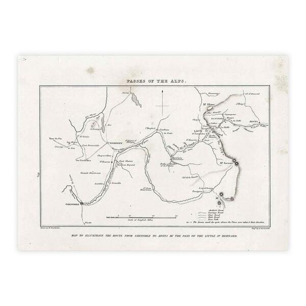 Passes of the Alps - Map to illustrate the route …