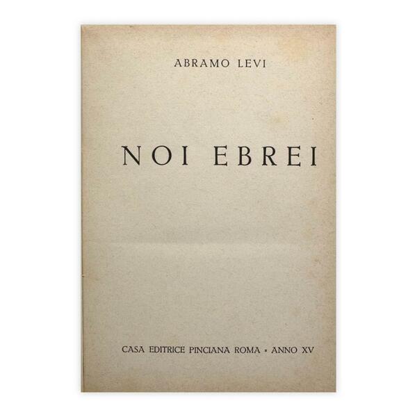 Abramo Levi - Noi Ebrei